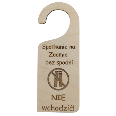 Zawieszka na drzwi z własnym tekstem drewniana! - 20cm