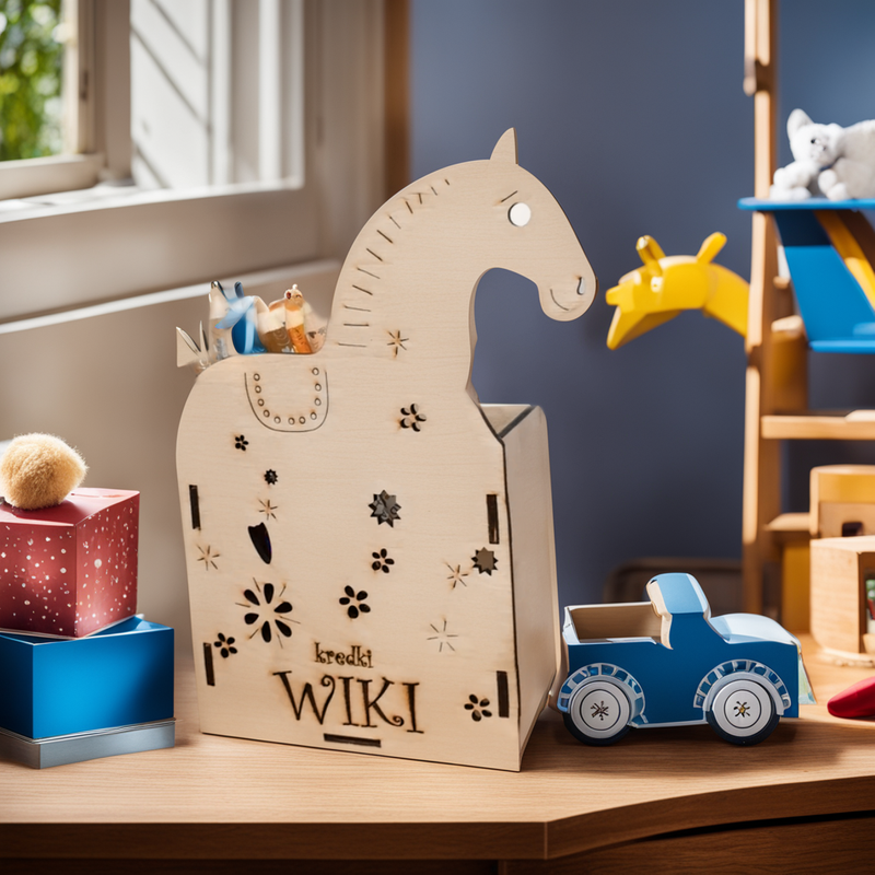 Wooden crayon box with dedication "Horse" - 19,5cm