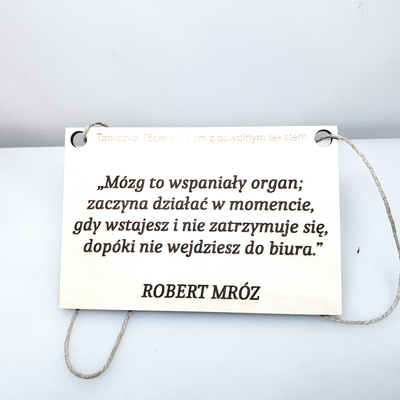 Wooden plaque "Motivator" with engraving - 10cm x 15cm