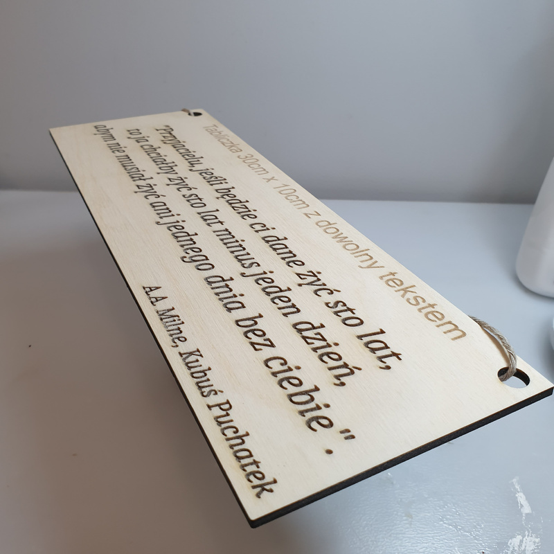 Wooden plaque "Motivator" with engraving - 10cm x 30cm