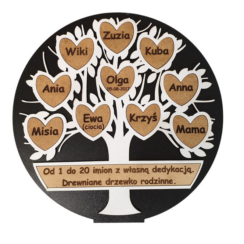  Wooden Family Tree with dedication