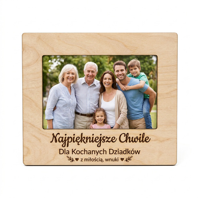 Personalizowana ramka na zdjęcie 10x15 poziom z Twoim napisem