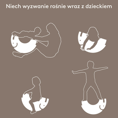 Słoń L Sand Grey zabawka sensoryczna ruchowa balans dla dzieci bObles