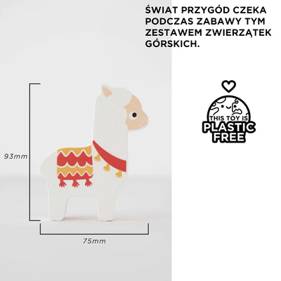 Drewniane figurki zwierzątka górskie, zabawka układanka, dzieci, Le Toy Van