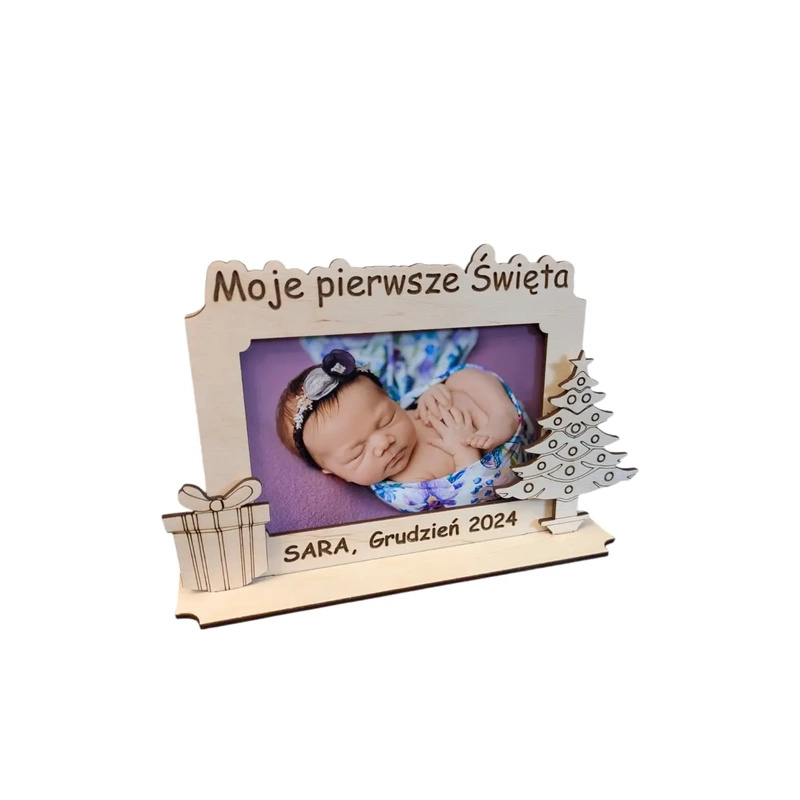 Wooden Frame 'My First Christmas'