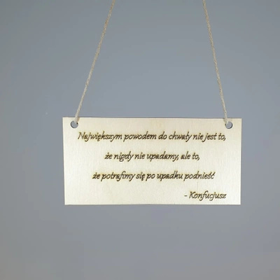 Wooden plaque "Motivator" with engraving - 15cm x 5cm