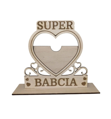 Personalized wooden frame Heart for Grandma and Grandpa