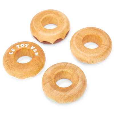 Drewniane pączki zestaw, zabawka donut, gotowanie, cukiernia, Le Toy Van