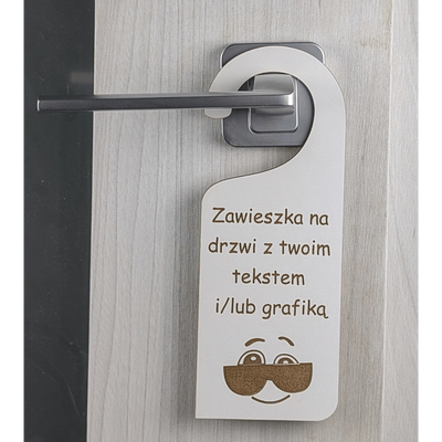 Zawieszka na drzwi - personalizowana, biała - 20cm