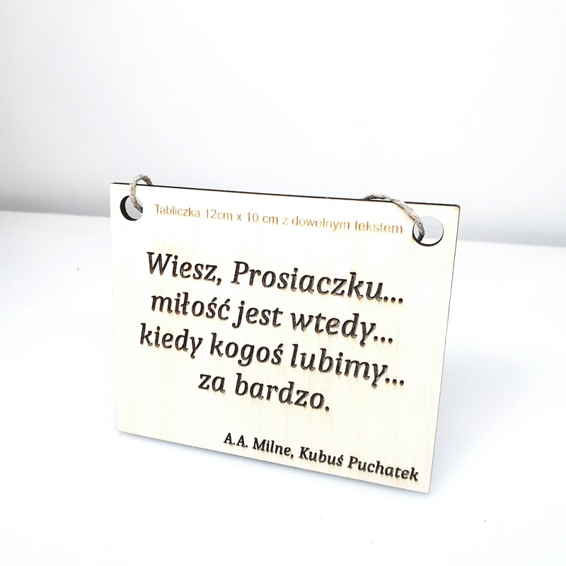 Wooden plaque "Motivator" with engraving - 10cm x 12cm