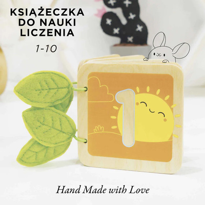Drewniana książeczka zabawka edukacyjna, nauka liczb, dla dzieci Le Toy Van