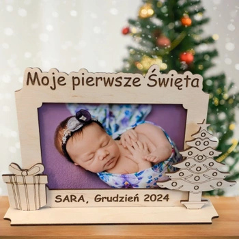 Wooden Frame 'My First Christmas'