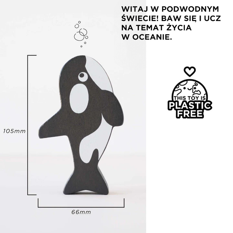 Drewniane figurki rybki, zabawka edukacyjna układanka dla dzieci Le Toy Van