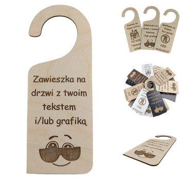 Zawieszka na drzwi - personalizowana, drewno - 20cm