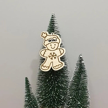 Drewniana bombka "Ciasteczko" - 9cm