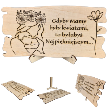 Tabliczka drewniana z grawerem dla Mamy na prezent - twój tekst