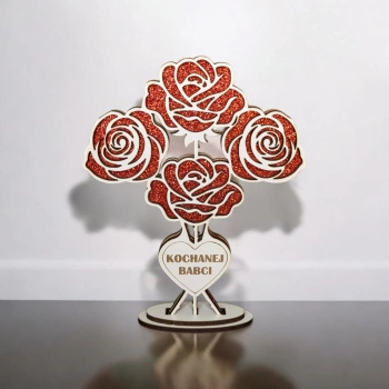 Wazonik biały z dedykacją / "Błysk"