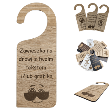 Zawieszka na drzwi - personalizowana, dąb - 20cm