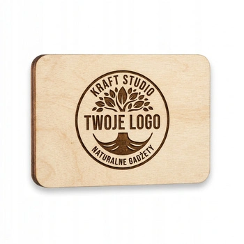 Drewniany magnes z Twoim logo personalizowany grawerem 7x5 cm
