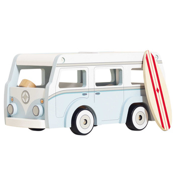 Drewniany kamper retro, wakacyjny samochód, zabawka dla dzieci, Le Toy Van
