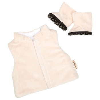 Kamizelka i kozaki dla lalki 36-40 cm, zabawa w przebieranie, Skrallan